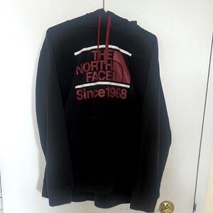 The North Face Black Hoodie with Red Logo Men's size XXL